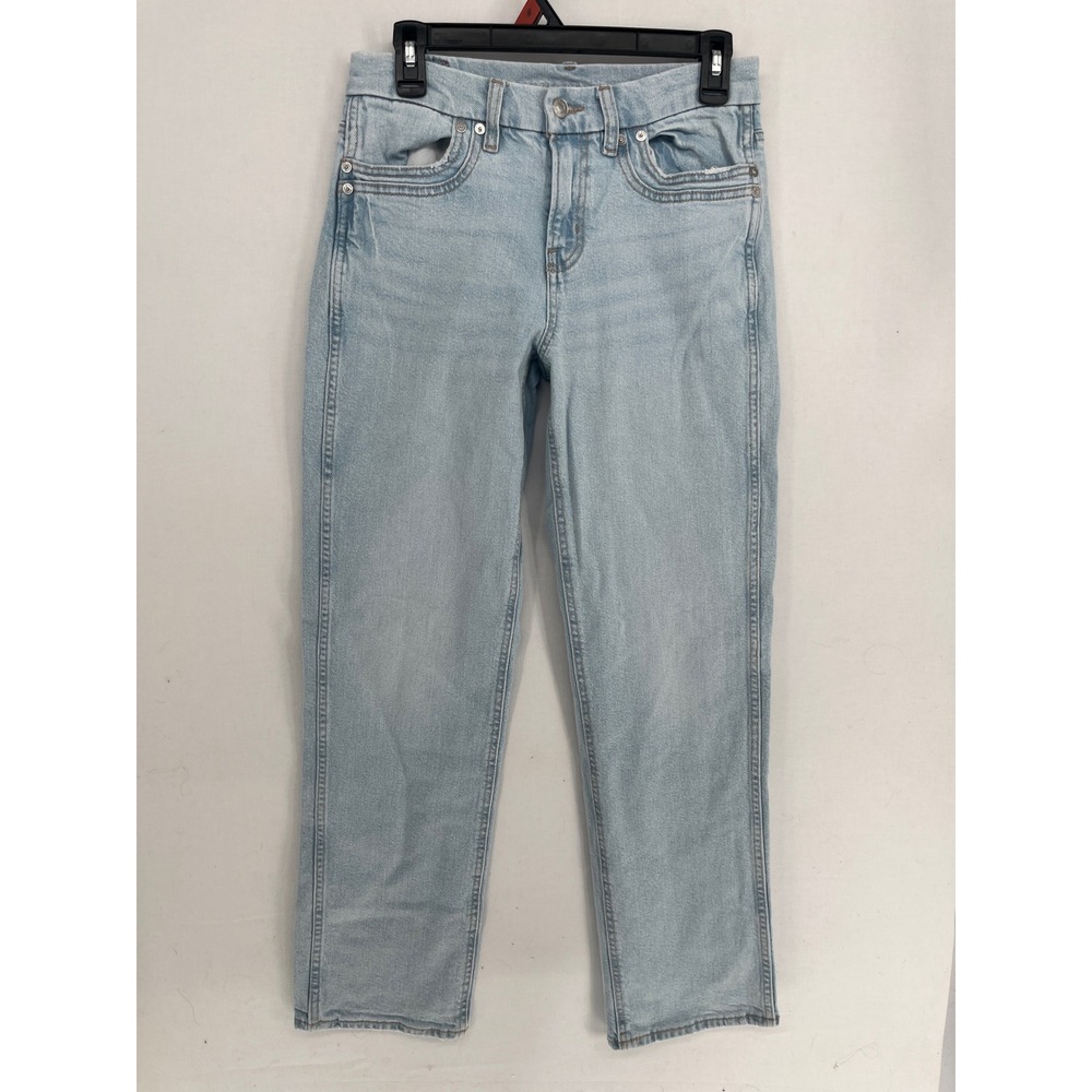 American Eagle Stretch Light Wash Straight Leg Jeans Womens Size 2 Regular